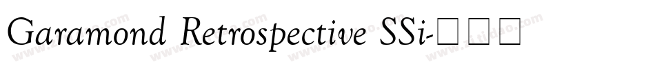 Garamond Retrospective SSi字体转换